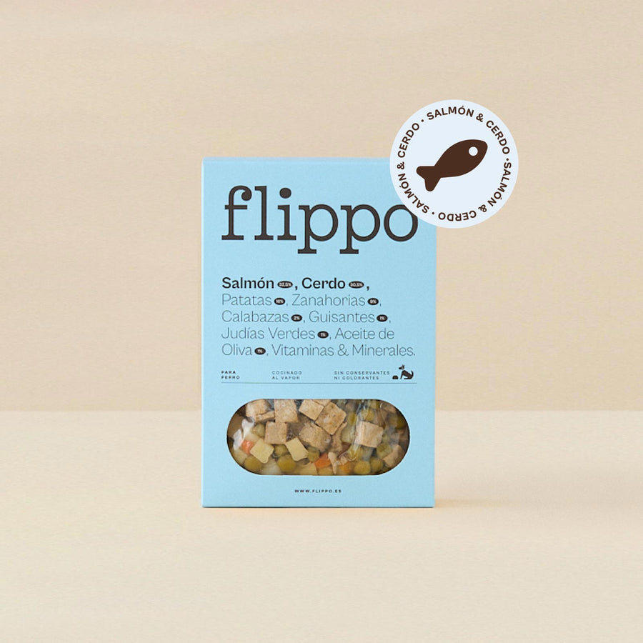 Comida para perro con salmón